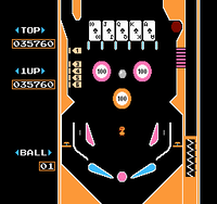 A screenshot of scene B from Pinball, after the block post is raised.