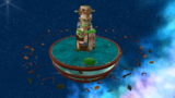 A screenshot of Buoy Base Galaxy during "The Floating Fortress" mission from Super Mario Galaxy.