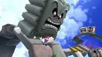 A Thwomp as it appears on The Cyclone Stone in Super Mario Galaxy.