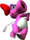 Artwork of Birdo swinging a golf club from Mario Golf: Toadstool Tour