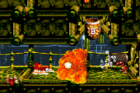 Squitter near the first Bonus Barrel of Blazing Bazukas in the Game Boy Advance version