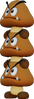 Rendered model of a Goomba Tower from Captain Toad: Treasure Tracker.