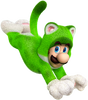 Artwork of Cat Luigi, from Super Mario 3D World.