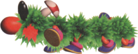 Official Artwork of a Fuzzy Wiggler from Yoshi's Story