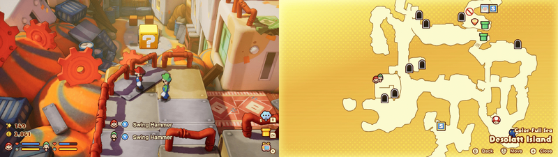 11th ? block in Desolatt Island from Mario & Luigi: Brothership