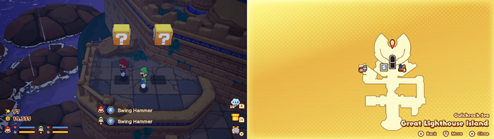 Blocks 3-4 in the Gulchrock Sea Great Lighthouse Island from Mario & Luigi: Brothership