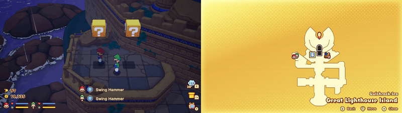 Blocks 3-4 in the Gulchrock Sea Great Lighthouse Island from Mario & Luigi: Brothership