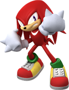 Artwork of Knuckles from Mario & Sonic at the Olympic Games.