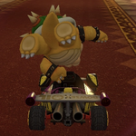 Bowser performing a trick. Mario Kart 8.