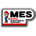 A Mario Electrical Support badge
