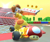 The icon of the Mario Cup's challenge from the Cooking Tour in Mario Kart Tour.