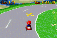 Mario Kart XXL (tech demo) being played on an emulator