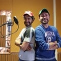 Nando Fortanell and Roberto Salguero recording the Super Mario Bros. Plumber Rap