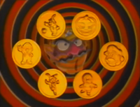 Both sides of the 6 Golden Coins, as seen in the commercial
