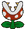 Sprite of a Piranha Plant from the Audience, facing the viewer, from Paper Mario: The Thousand-Year Door.