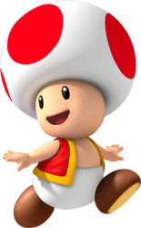 A Red Toad in Mario Super Sluggers