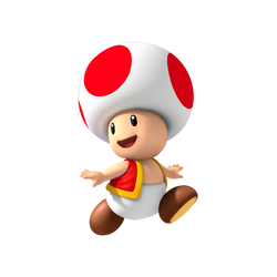 A Red Toad in Mario Super Sluggers