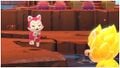 A red kitten reacting to Cat Mario