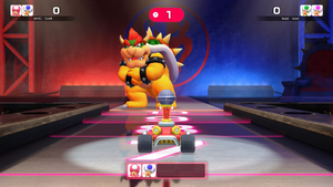 A Bowser Live minigame in Super Mario Party Jamboree – Nintendo Switch 2 Edition + Jamboree TV