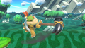 Swinging hammer after launching in Super Smash Bros. Ultimate