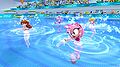 Peach, Daisy, Amy and Blaze competing in Synchronized Swimming.