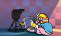 Wario typing on his computer