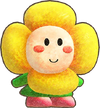 Official model render of a Crazee Dayzee in Yoshi and the Mysterious Book