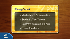 One of the Character Cards, as they appear on the GamePad.