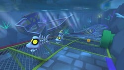 View of the underwater section featuring Fish Bones in 3DS Wario Shipyard