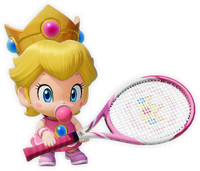 Artwork of Baby Peach from Mario Tennis Fever