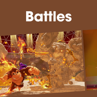 Cover image for the Battles playlist from Donkey Kong Bananza on Nintendo Music
