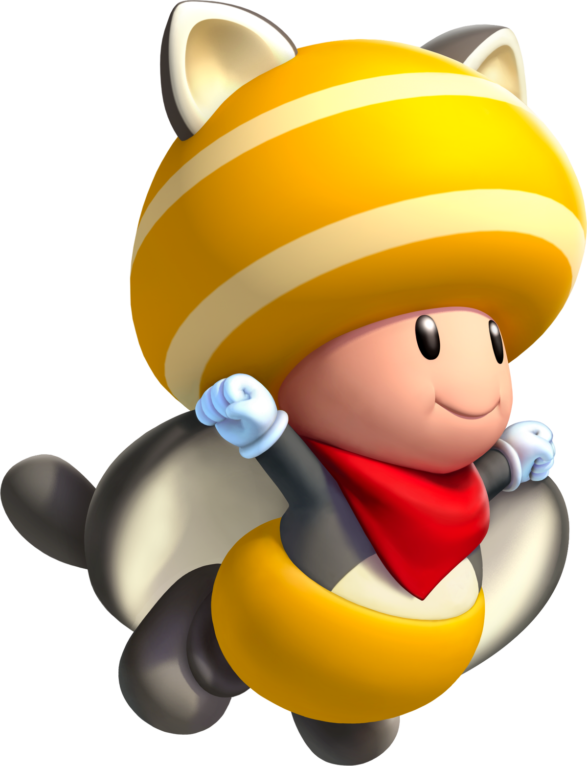 File:NSMBU Flying Squirrel Yellow Toad Artwork.png - Super Mario Wiki ...