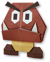 An origami Goomba.