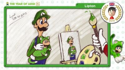 The Year of Luigi art submission created by Miiverse user Lipton and selected by Nintendo