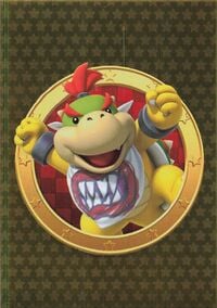 Bowser Jr. golden card from the Super Mario Trading Card Collection