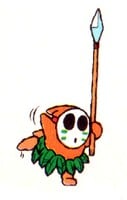 Official art of a Dancing Spear Guy for Super Mario World 2: Yoshi's Island