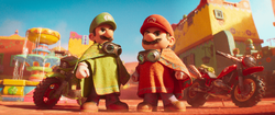 Mario and Luigi arriving at Tostarena Town