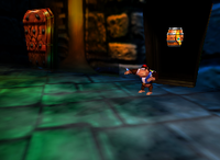 A Bonus Barrel for Chunky Kong in Creepy Castle.