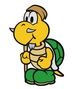 A Koopa Troopa in Paper Mario: The Origami King