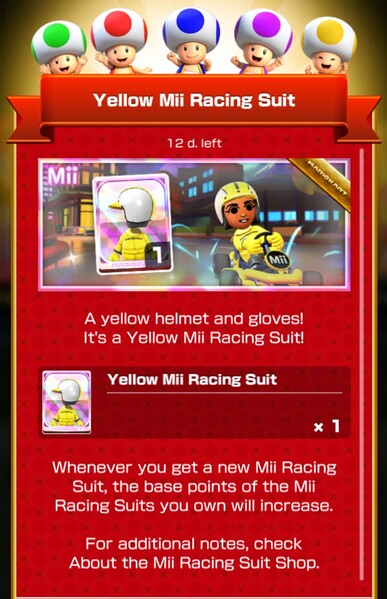 File:MKT Tour108 Mii Racing Suit Shop Yellow.jpg
