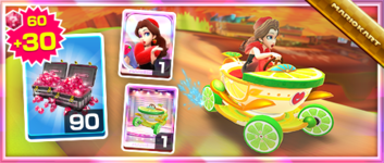 The Pauline (Rose) Pack from the Autumn Tour in Mario Kart Tour