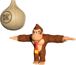 Donkey Kong's model from Mario vs. Donkey Kong.