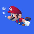 Mario swimming