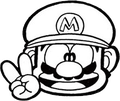 Mario doing the Victory sign Page 123