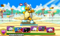 Screenshot of World 4-3, from Puzzle & Dragons: Super Mario Bros. Edition.