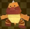 An origami Sumo Bro from Paper Mario: The Origami King.