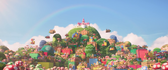 The Mushroom Kingdom in The Super Mario Bros. Movie
