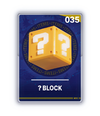 The ? Block card from The Super Mario Galaxy Movie Collectible Cards