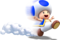 Blue Toad dashing at a high speed
