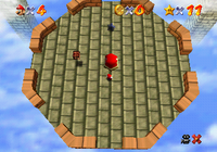 Mario on the Tower of the Wing Cap